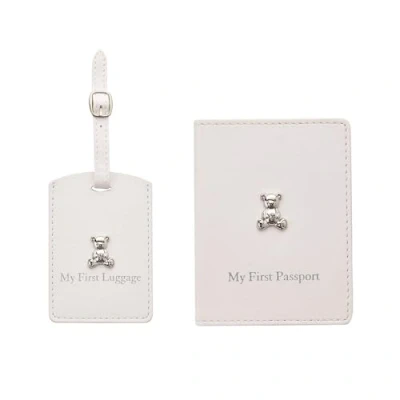 Afbeelding van Home Inspirations Bambino My First Paspoorthouder en bagagelabel Boxed Set Wit, Hedendaags