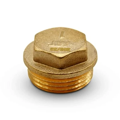 Afbeelding van DOJA Barcelona Mannelijke Obturator plug Buitendraad 4 zeskant dop 3/4&#039;&#039; messing Pluggen voor wastafelafvoerpijp, handdoekradiator, bruisend water, waterkraan, wastafelplug, kraan