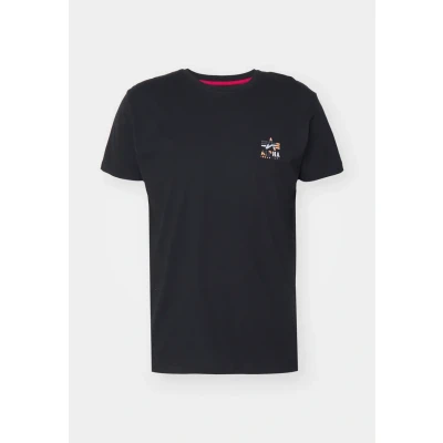 Afbeelding van Alpha Industries CAMO LOGO Tshirt print, Heren, Maat: XXL, Black