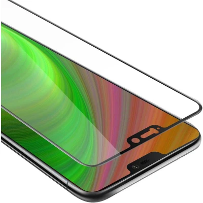Afbeelding van Cadorabo Screenprotector geschikt voor OnePlus 6 Volledig scherm pantserfolie Beschermfolie in TRANSPARANT met ZWART Gehard (Tempered) display beschermglas 9H hardheid 3D Touch