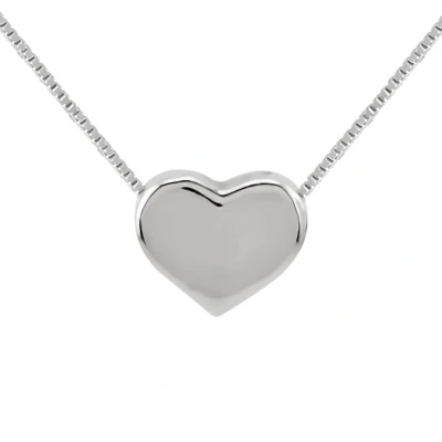 Afbeelding van Zilveren ketting dames ketting, glad hartje