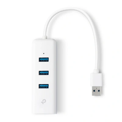 Afbeelding van TP LINK 3 Port USB 3.0 Hub Gigabit Ethernet Adapter