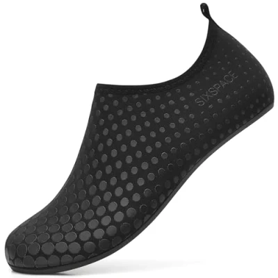 Afbeelding van Sixspace Waterschoenen voor dames en heren, sneldrogend, zwemschoenen, strandschoenen, antislip, maat 34 47, 584, zwart., 47 EU