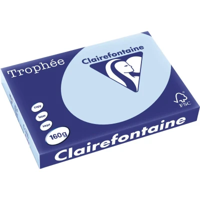 Afbeelding van Clairefontaine Trophée Pastel, Gekleurd Papier, A3, 160 G, 250 Vel, Blauw Papier