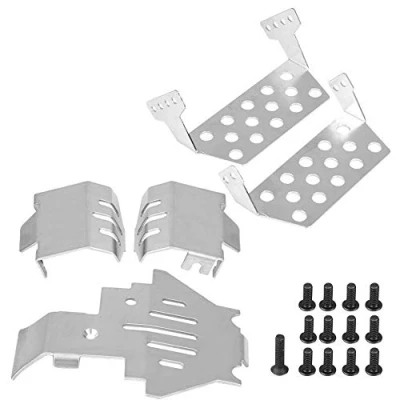 Afbeelding van RC Chassis Armors Set, Stainless Steel Protection Skid Plate for Traxxas TRX 4 82056 Car Upgrade Part(Silver)