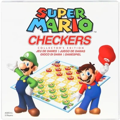 Afbeelding van Goliath Super Mario Checkers Damspel Funko Games Denkspel Strategiespel