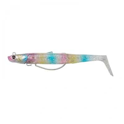 Afbeelding van Savage Gear Sandeel V2 Weedless 13cm 33gr Sinking Cotton Candy (2+1pcs) Shad