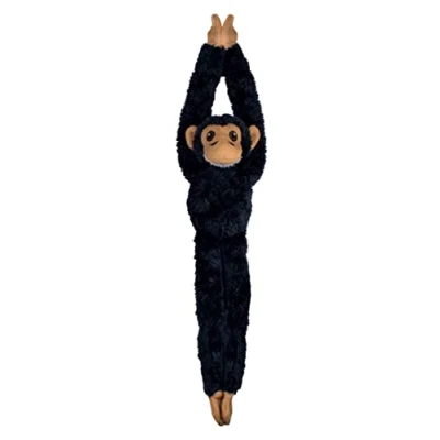 Afbeelding van Ecobuddiez Tree Huggers Chimpansee van Deluxebase. zachte Hangende Knuffel 55cm, gemaakt Gerecyclede Plastic Flessen. Milieuvriendelijke, knuffels en perfecte knuffelbare cadeaus voor kinderen.