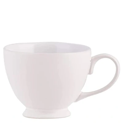 Afbeelding van Set of 6 Stoneware Tea Mugs, White Coffee Cups, Porcelain Mug, Cappuccino Cups 350 ml