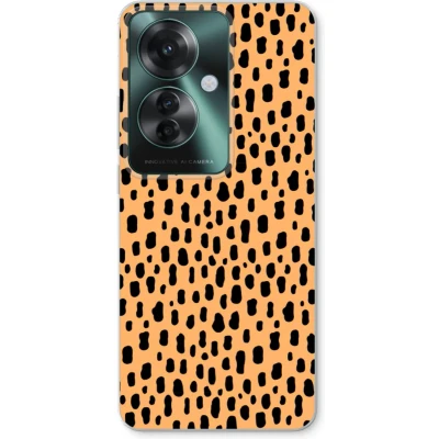 Afbeelding van Case Company® hoesje geschikt voor Oppo Reno 11 F Panter Soft Cover Telefoonhoesje Bescherming aan alle Kanten en Schermrand
