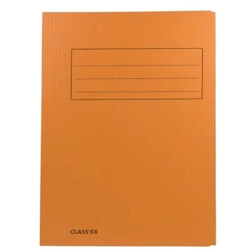 Afbeelding van Class&#039;ex dossiermap, 3 kleppen ft 23,7 x 32 cm (voor A4), oranje dossiermap