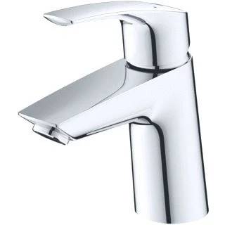 Afbeelding van Grohe eurosmart s size wastafelkraan eengreeps 3 8 met klik waste 149mm blad kraangatmontage chroom 23968003