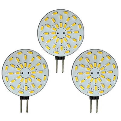 Afbeelding van 3x stuks G4 LED dimbaar met 2 Watt (36x SMDs) 12V AC/DC 120 (rond) lamp lampvoet spot halogenervervanging dimmer