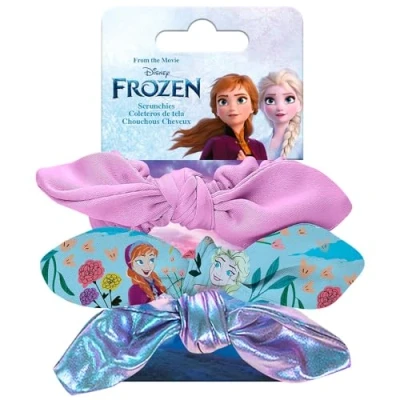 Afbeelding van Frozen Disney Haar Elastiekjes/Scrunchies met Strik (x3) Multicolor