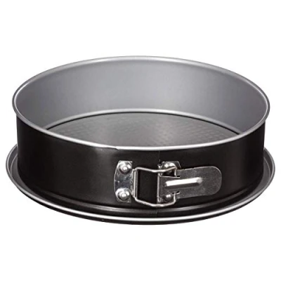 Afbeelding van 5Five Taarten bakken bakvorm/spring vorm Backery Pro metaal anti aanbak laag zwart 24 x 7 cm Bakringen