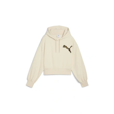Afbeelding van Puma LEO LUXE Relaxed Hoodie, Dames, Maat: XL, Alpine snow