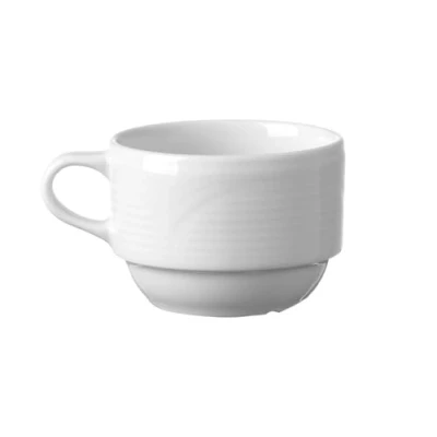 Afbeelding van HENDI Koffiekop, voor Schotel 794418, versterkte randen en betere stootvastheid, kwaliteitsglazuur, geschikt magnetron afwasmachine, 170ml, ø79mm, wit hotelporselein