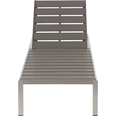 Afbeelding van Beliani NARDO Tuinligstoel Grijs Aluminium