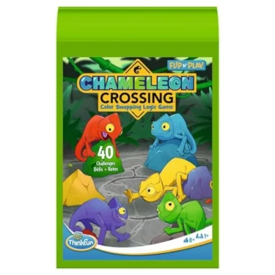 Afbeelding van ThinkFun 76577 Flip N&#039; Chamäleon Crossing Das Reise Logikspiel, für Kinder und Erwachsene ab 8 Jahren, 1 Spieler: Farbwechsel Logikspiel