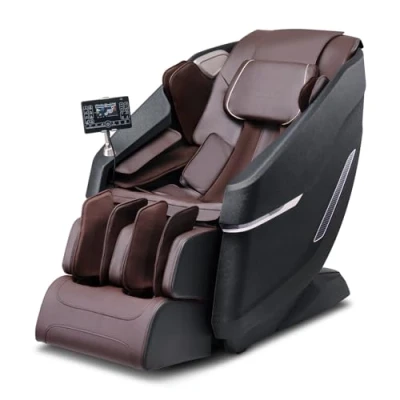 Afbeelding van VEVOR Massagestoel met flexibele SL baan, 3D Shiatsu massageapparaat, zonder zwaartekracht, 10 tot 18 automatische modi, verwarming, bluetooth luidspreker, luchtkussen en touchscreen