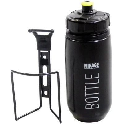 Afbeelding van Mirage Bidon met Houder 600 ml Zwart