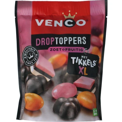 Afbeelding van Venco Droptoppers zoet &amp; fruitig 215 g
