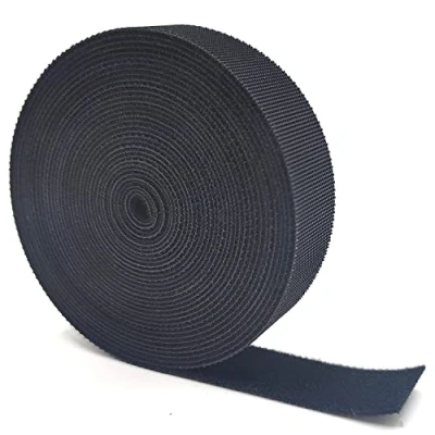 Afbeelding van Klittenband, kabelbinders, 5 meter lengte, klittenbandrol 20 mm breed zwart hersluitbaar vrij op maat te snijden stabiel &amp; waterbestendig / klittenband kabelbinders rol dubbelzijdig