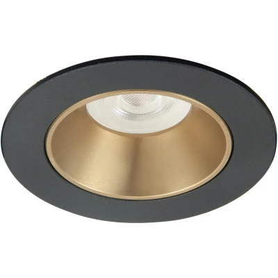 Afbeelding van Modern Industrieel Inbouwspot Ø8 cm Zwart Goud Downlight