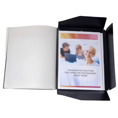 Afbeelding van Exacompta Ref. 55981E 1 Sorteermap Opak 3 kleppen met elastiek en uitgesneden vensters omslag binnenkant in polypropyleen 12 vakken afmeting 25x32cm voor A4 Kleur: zwart