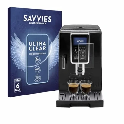 Afbeelding van Savvies Screenprotector voor DeLonghi Dinamica ECAM350.55 Folie Beschermfolie transparant (6 Stuks)