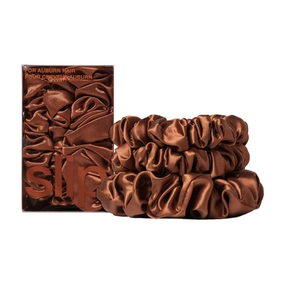 Afbeelding van Slip PURE SILK BACK TO Basics Assorted Scrunchies Huidverzorgingstool, Dames, Maat: One Size, Auburn