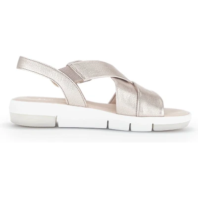 Afbeelding van Gabor Sandalen met plateauzool, Dames, Maat: 38.5, Puder Leer