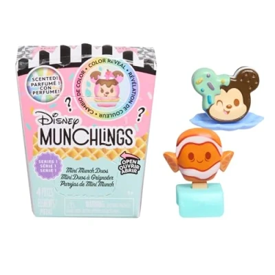 Afbeelding van Just Play Disney Munchlings Mini Munch Duos met accessoires, 5 delig, 2,5 cm grote verzamelfiguren, kinderspeelgoed vanaf 3 jaar
