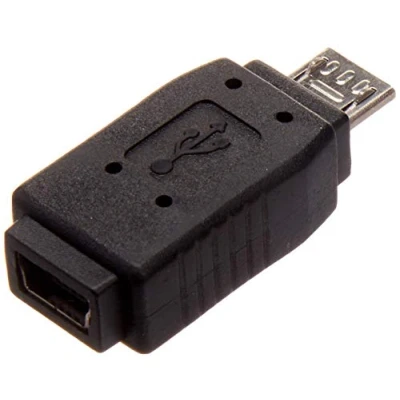 Afbeelding van StarTech.com Micro USB naar Mini Adapter Kabel Mannelijk Vrouwelijk Zwart