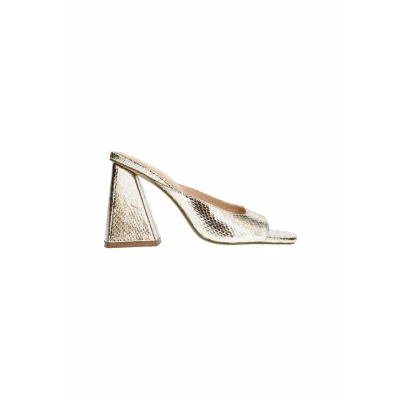 Afbeelding van sacha MIT Absatz Muiltjes met hak, Dames, Maat: 36, Gold Schoenen