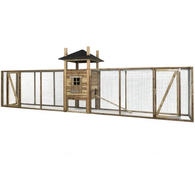 Afbeelding van Voldux Hooiberg Fien Xxl Kippenhok 697x125x225 cm Naturel