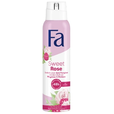 Afbeelding van 6x Fa Deodorant Spray Anti transpirant Sweet Rose 150ml