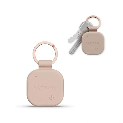Afbeelding van SATECHI FindAll Sleutelhanger met Find My, Draadloos Oplaadbaar, Locatietracker, Vergeten Melding, Luid Geluidssignaal, Werkt iPhone, iPad, Mac Woestijnroze