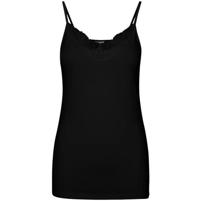 Afbeelding van VERO MODA top met kant VMINGE zwart