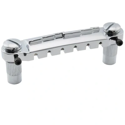 Afbeelding van Musiclily Pro 52,5mm Pre set Intoneerbaar Wraparound Tailpiece Staartstukbrug voor Epiphone Les Paul Junior LP stijl Gitaar, Chroom