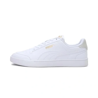 Afbeelding van Puma Shuffle Unisex Sneakers laag, Maat: 40.5, White team gold Leer