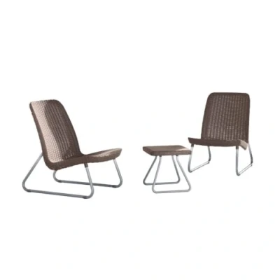 Afbeelding van Keter 17197637 Lounge Set Rio, rotanlook, kunststof, bruin, 77,5 x 76 54 cm