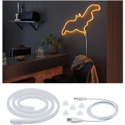 Afbeelding van Paulmann 70562 LED Stripe Neon Colorflex incl. 1x4,5 Watt lichtband oranje licht om te buigen kunststof strip