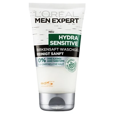 Afbeelding van L&#039;Oréal Men Expert Hydra Sensitive berkensap wasgel, verpakking van 2 stuks (2 x 150 ml)