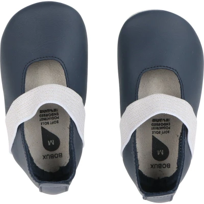 Afbeelding van Bobux Soft Soles Demi Navy Babyslofjes EU 17