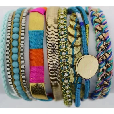Afbeelding van Behave Armband multi color met verschillende bandjes