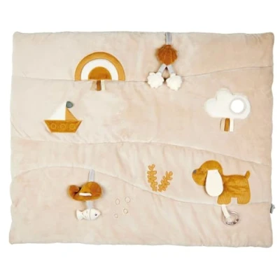 Afbeelding van Nattou Charlie Speeltapijt Rechthoekig Speelkleed Speelmat Karamel 100 x 80 cm