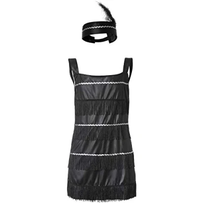 Afbeelding van dressforfun Charlston Queen 140 (9 10y) verkleedkleding kostuum halloween verkleden feestkleding carnavalskleding carnaval feestkledij partykleding 301570