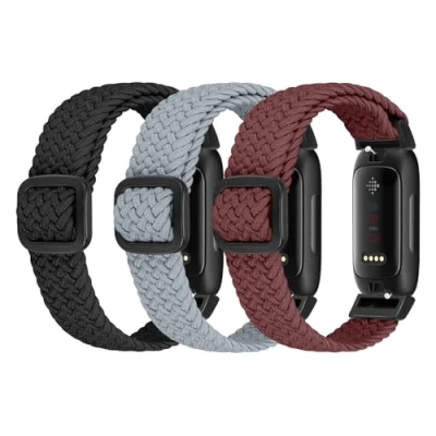 Afbeelding van Ecogbd Vervangend elastisch Nylon bandje, compatibel met de Fitbit Inspire 3/Inspire 2/Inspire/Inspire HR/Ace 3/Ace 2, zachte stof, verstelbaar, ademend sportpolsbandje voor dames en heren,