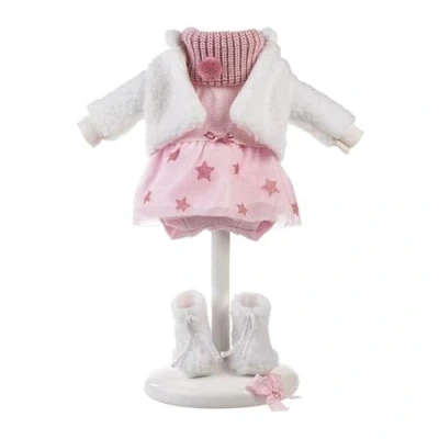 Afbeelding van Llorens 1053542 poppenkleding voor 35 cm poppen, kledingset tutu sterren, poppenaccessoires